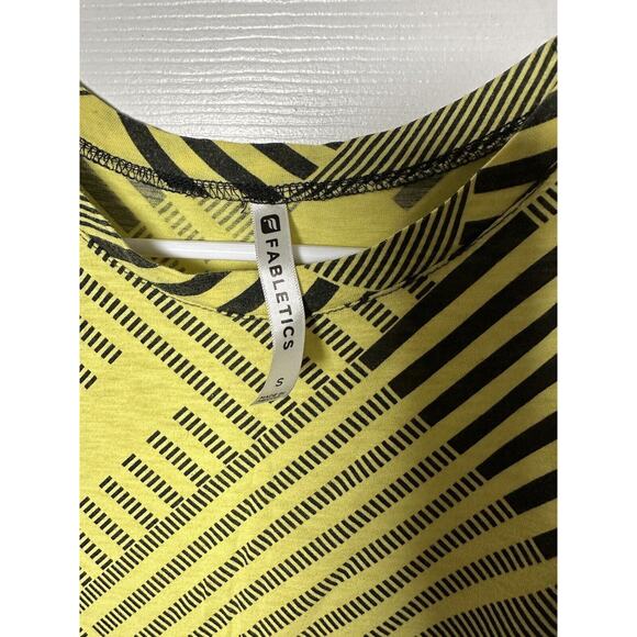 Fabletics‎ Reyna Geometric True Muscle Tank Size S Yellow Black - Picture 3 of 5